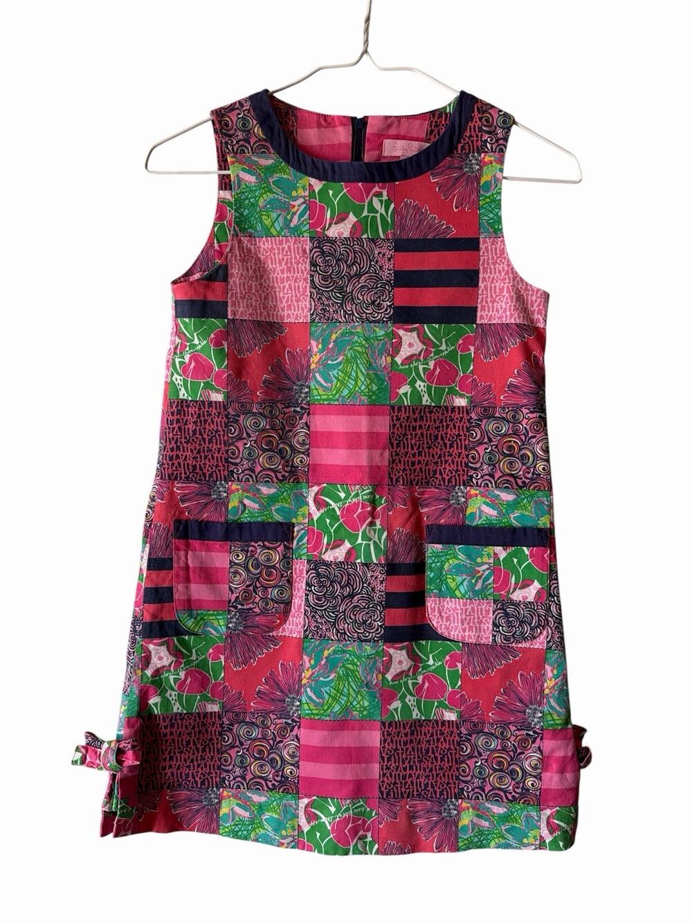Girls Size 8 Lilly Pulitzer Dress How About Them Apples Patchwork Shift Jumper